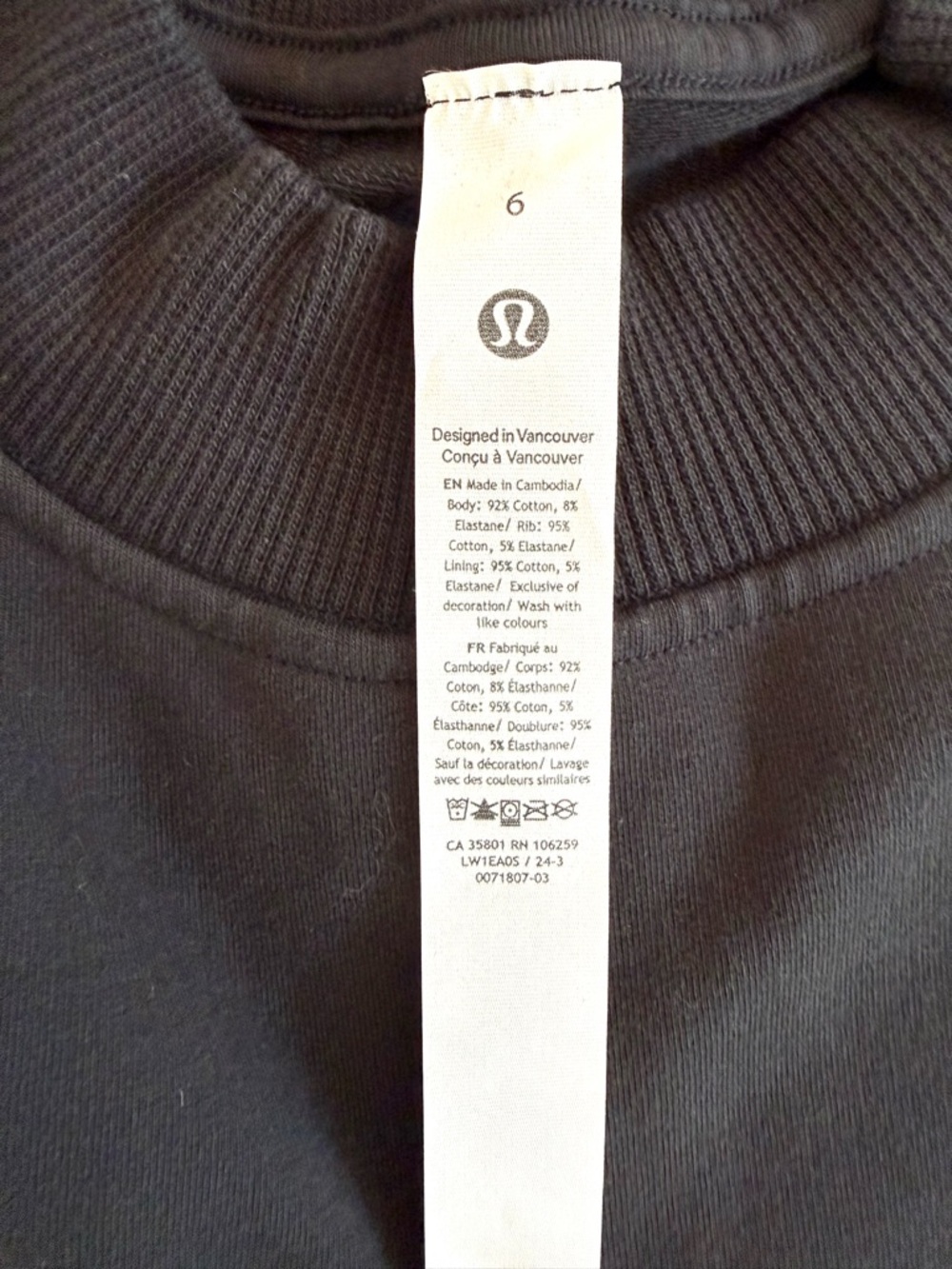 Lululemon Black Mock Neck Shift Dress Sleeveless French Terry Pockets 6 NWT - Picture 8 of 12